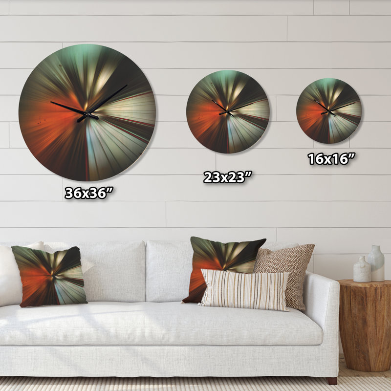 Horloge murale moderne en bois brun, Moyenne