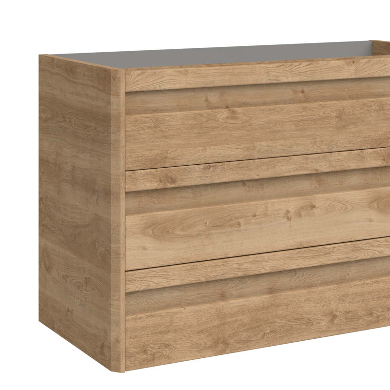Armoire-lavabo simple à 3 tiroirs DAX Venice, 40 po, chêne, Chêne