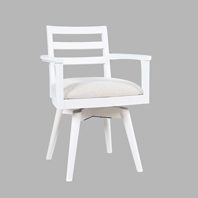 Ensemble de 2 chaises de salle à manger pivotantes à dossier en échelle Peterson