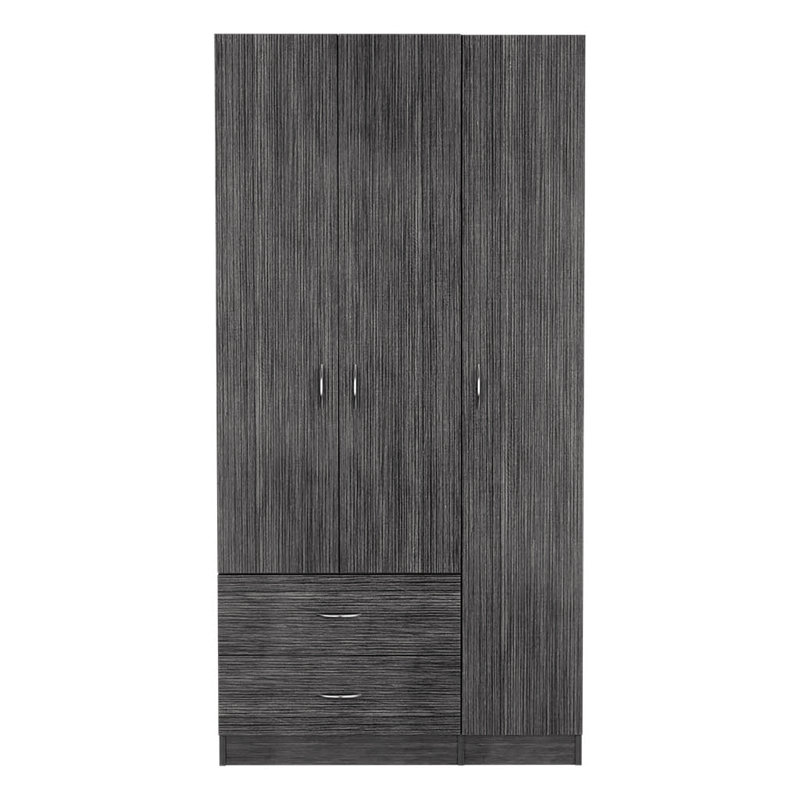 Armoire trois portes Clark, chambre, Gris