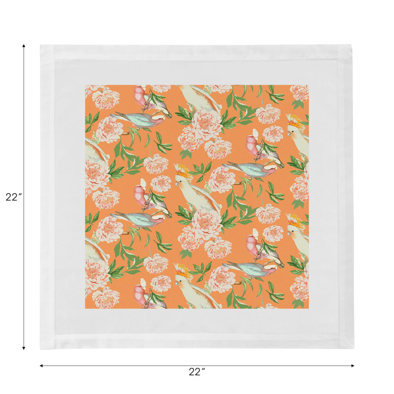 Peony Inspira Cotton Sateen Dinner Napkins, Bellini