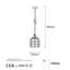 Luminaire suspendu simple à 1 lumière Rockwood