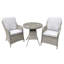 Oseasons® Hampton Rattan 2 Seat Bistro Set in Dove Grey with Light Grey Cushions