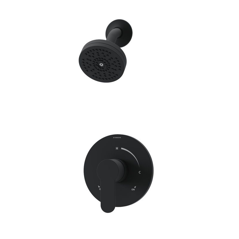 Identity HydroMersion Single Handle Shower Faucet Trim Kit, Matte Black