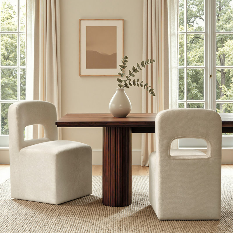 Chaises de salle Ã  manger rembourrÃ©es Ã  roulettes, fauteuil simple moderne avec roulettes silencieuses pour le salon, livrÃ© assemblÃ©