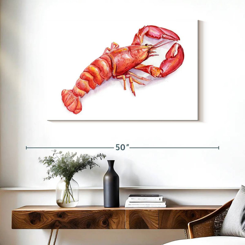 Vibrant Lobster, 26" H x 39" W