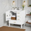 Meuble-lavabo 30 po avec lavabo en céramique - Porte à fermeture douce et 3 tiroirs-1415398274