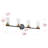 4-Light matte black dimmable glass iron mirror headlight