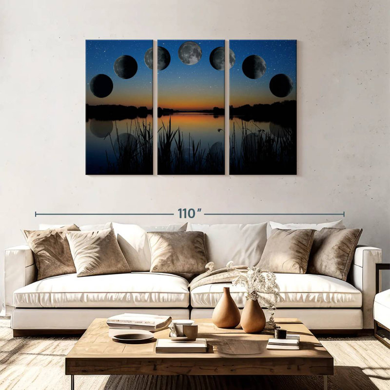 Oberle Lunar Phase Sequence, 48" H x 74" W