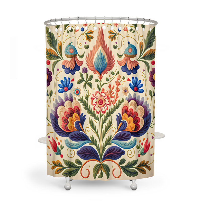 Rideau de douche Floral, H 93 po x l 70 po