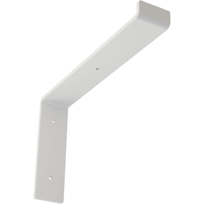 Support de tablette en acier, Apprêt blanc (à peindre), H 7 po x l 2 po x P 12 po