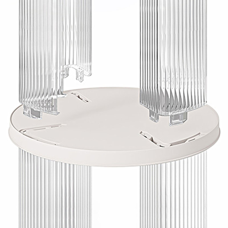 Bibliothèque rotative à 360°, Blanc, crème, (4 tablettes) H 53,35 po x l 15,94 po x P 15,94 po