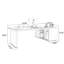 Bureau blanc et blanc en bois fritté en forme de L + bois manufacturé avec 3 tiroirs-1070690738-1070690743