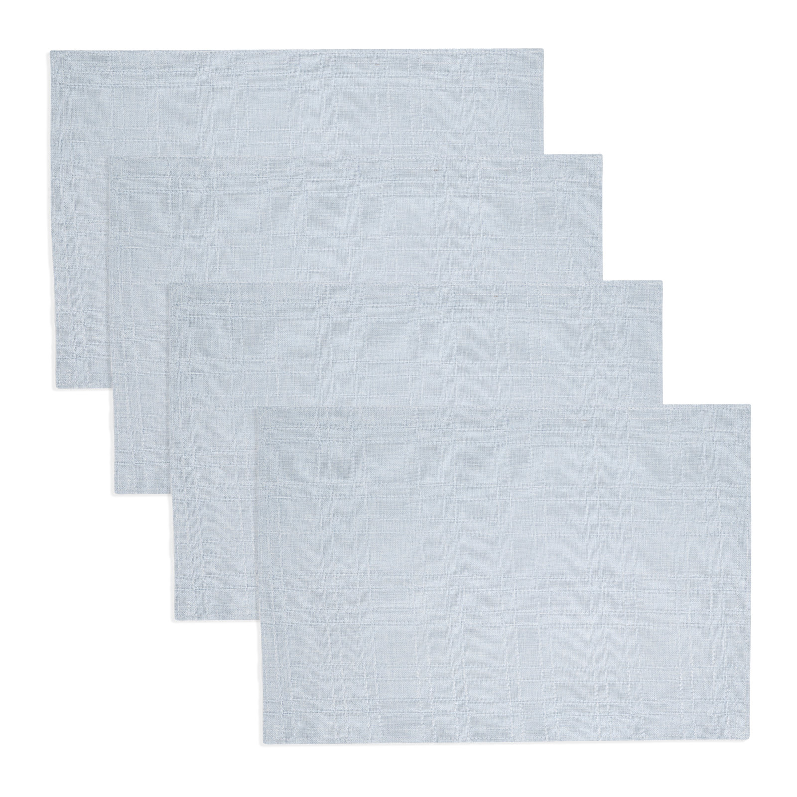 Classic Stitched Plaid Placemat (Set of 4), Blue