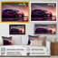 Conception visionnaire de Bugatti en noir et magenta VI - reproduction sur toile-386180970-386180974