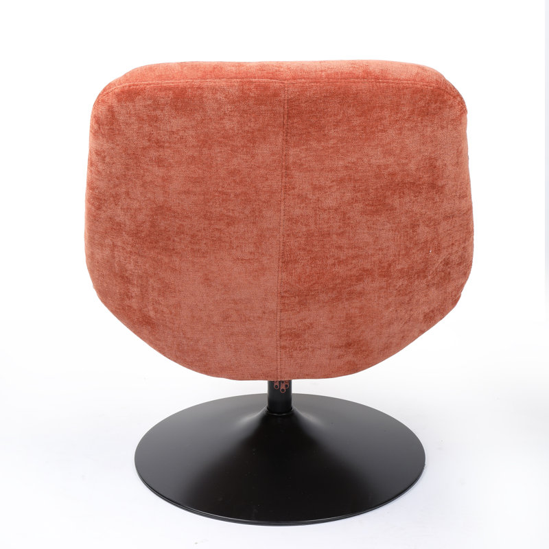 Upholstered Swivel Accent Chair, Orange