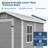 4x6 FT Waterproof Plastic Outdoor Storage Shed With Floor Window Lockable Door Two Vents Sloped Roof For Patio Lawn Mower Bike And Tool Storage In Backyard-124521551