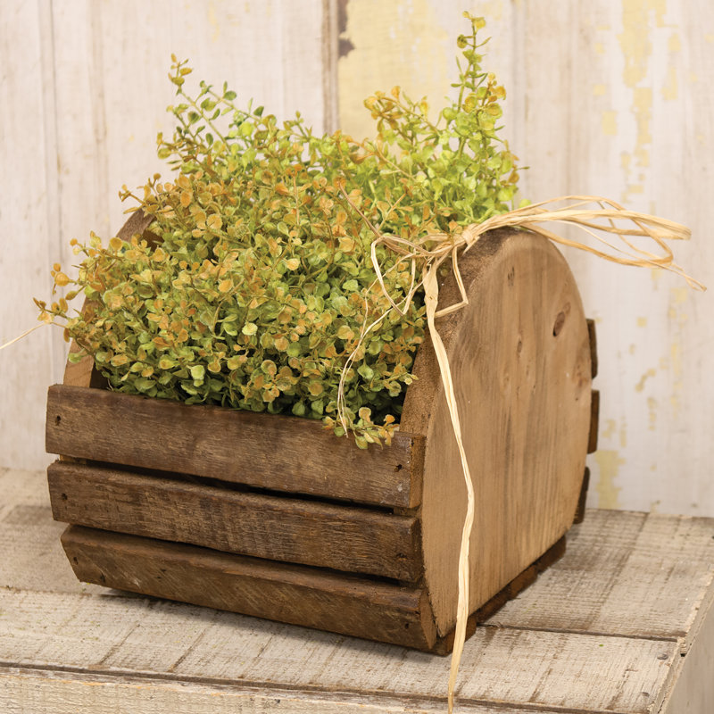 Natural Lath Small Rounded Tote, 10.5"W x 9.5"D x 9"H
