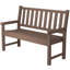 Banc avec Hdpe brun, PEHD résistant aux intempéries, 19,2 x 9,1 x 14,1 po et jardin courbé avec teinte brune