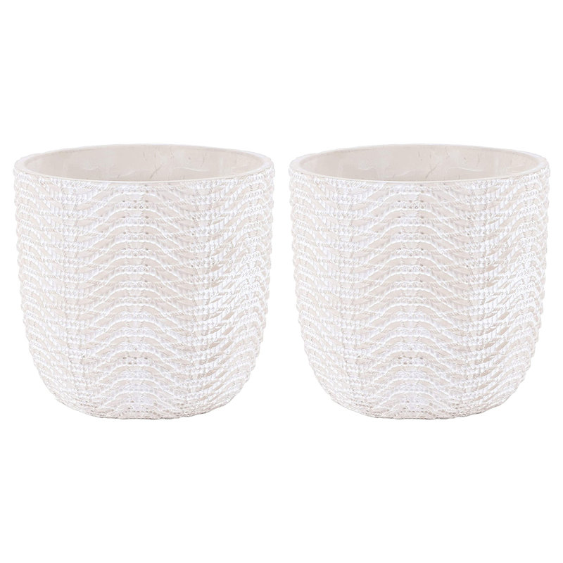 Ceramic Pot Planter, 4.9" H x 5.3" W x 5.3" D, 2