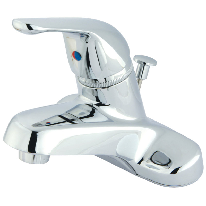 Kingston Brass Chatham Single-Handle Deck Mount 4" Centerset Bathroom Faucet, Polished Chrome, Pop-Up Drain Not Included