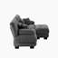 Canapé modulaire Cloud Couch pour le salon, canapé 2 places en chenille avec 2 coussins lombaires et 2 coussins décoratifs, canapé rembourré à large accoudoirs avec repose-pieds convertible, chenille-180216801