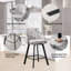 Tabouret de comptoir pivotant 26 po en lin avec dossier haut (ensemble de 4)-423412559-423412592-423412594
