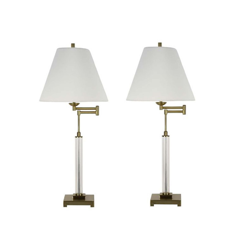 Paire de lampes de table à bras pivotant 30 po Ryna