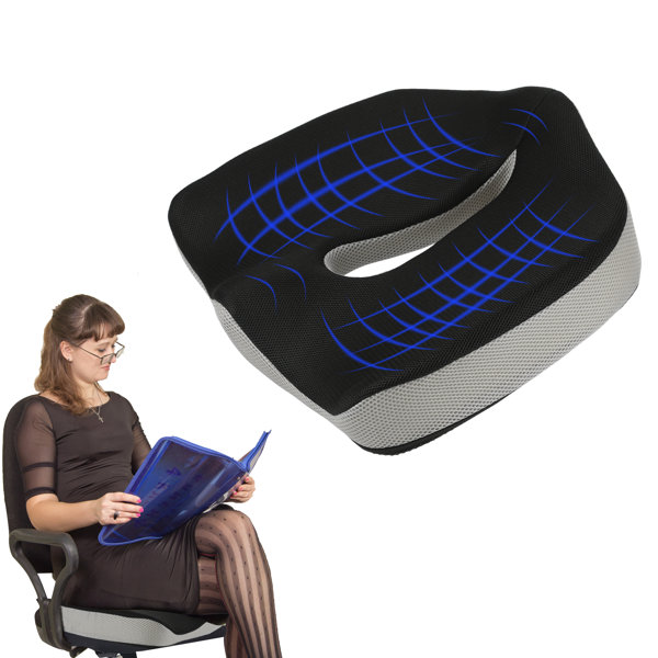 PharMeDoc High Density Memory Foam Lumbar Support Cushion for Office Chair  & Car Seat - Orthopedic & Ergonomic Pillow Design
