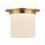 Plafonnier cylindrique en laiton minéral avec verre opale 11 po (9 po de hauteur) Minéral-124959419-124959420