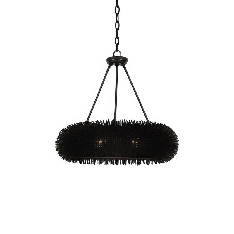Urchin 6-Light Pendant, Black