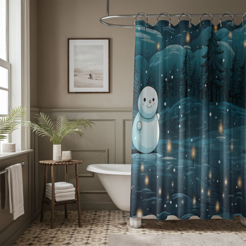 Rideau de douche Frostbitten Sculpture - Premium, H 74 po x l 71 po