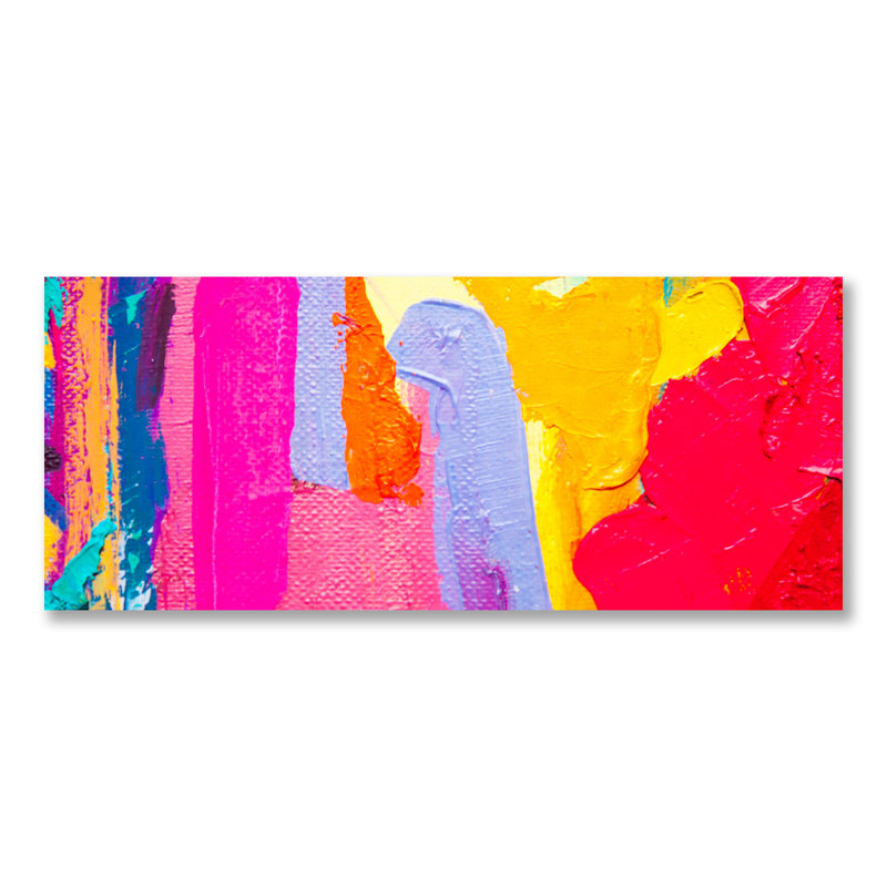 Rainbow Splash - impression panoramique sans cadre, Métal