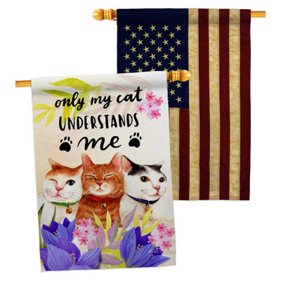Drapeau de maison en polyester à 2 côtés 40 x 28 po