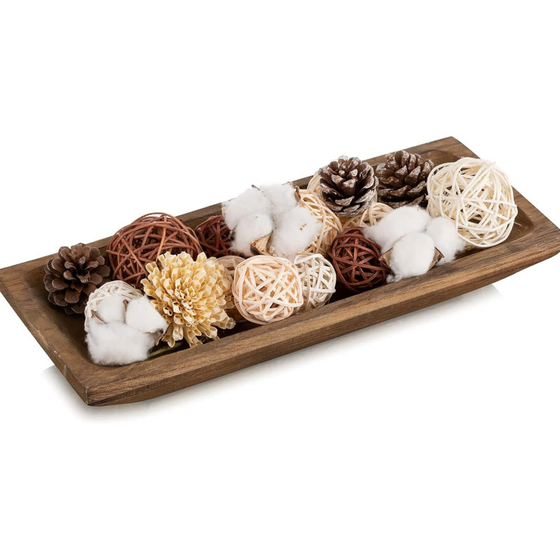 Brown Wooden Table Centerpiece