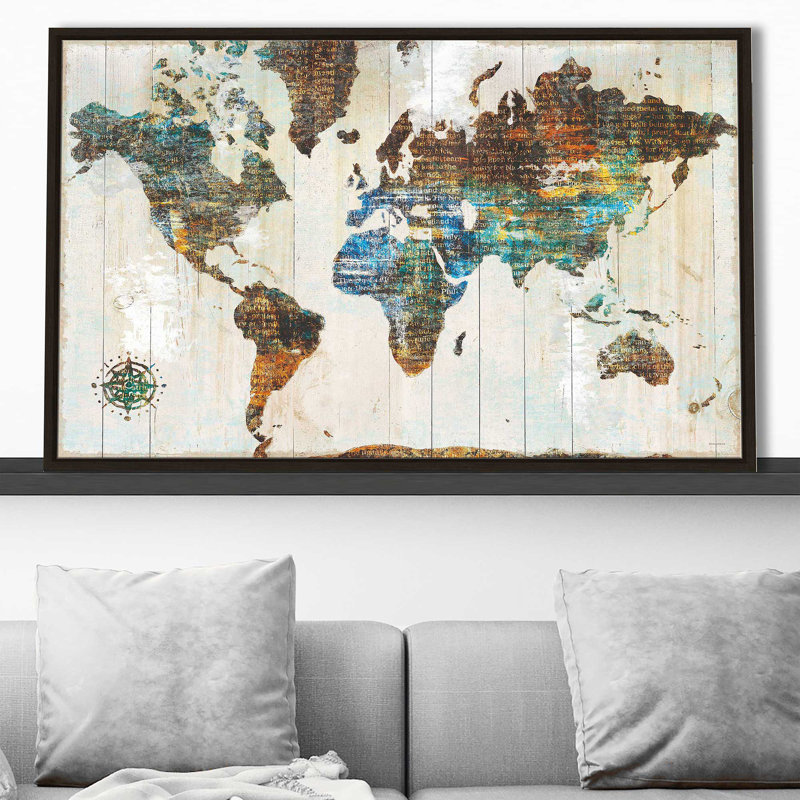 World of Wonders - impression, Cadre flottant espresso, H 27,5 po x l 43,5 po x P 2 po
