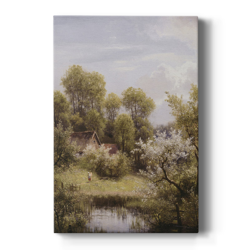 Paysage rétro CCXI - galerie Cavas, H 48 po x l 32 po