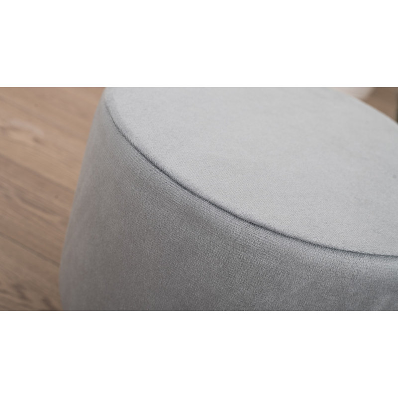 Repose-pieds rond 15,7 po, Mélange de polyester gris