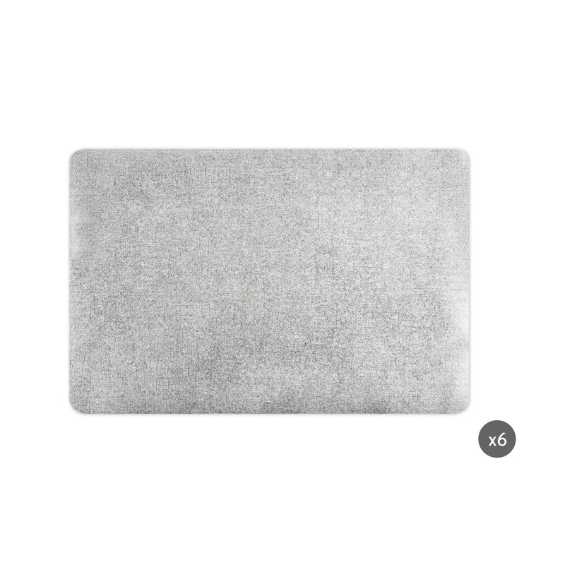 Solid Colour Rectangle Placemat, Silver