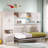 Murphy Bed With Open Shelves, Storage Drawers, Built-in Wardrobe And Table