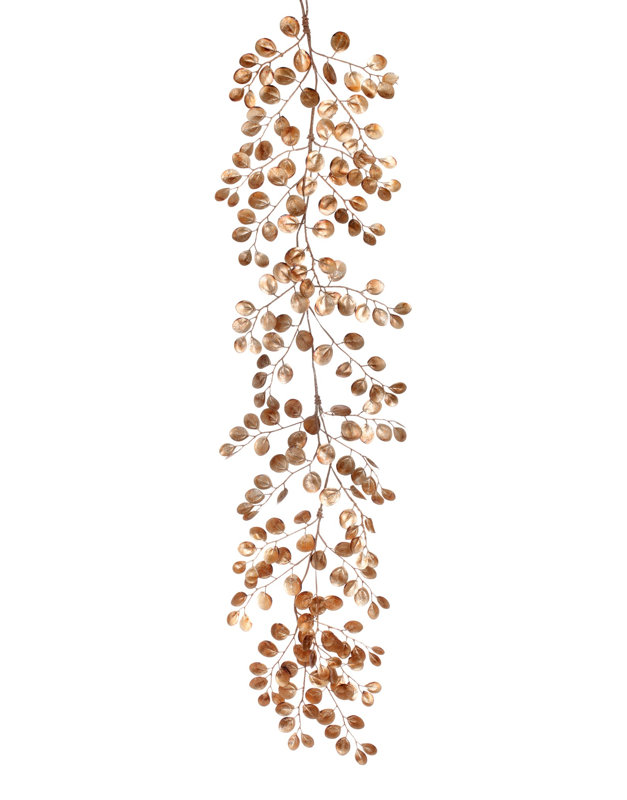 SHIMMER EUCALYPTUS LEAF GARLAND, COPPER