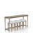 Matte Glass Display Table with 3 Stools