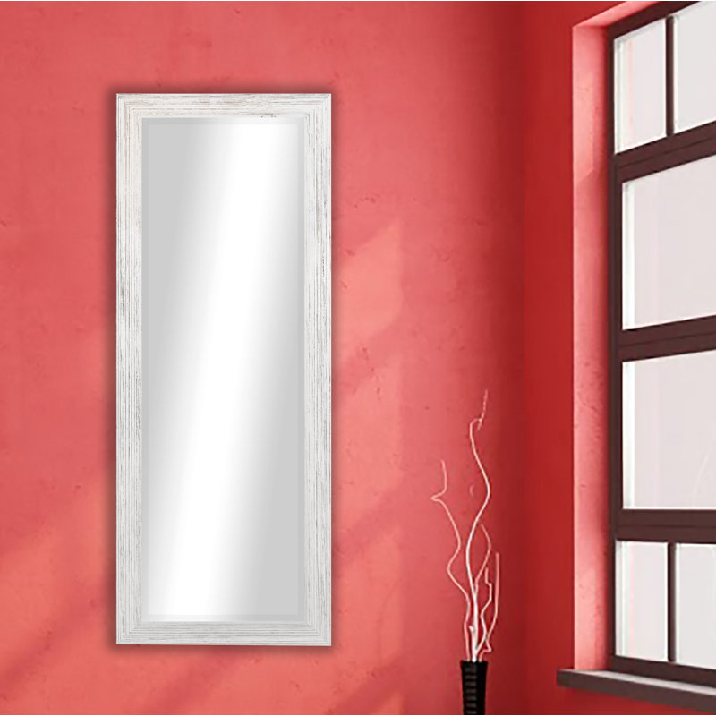 Miroir pleine grandeur Carlea, H 63 po x l 25 po, Blanc comté