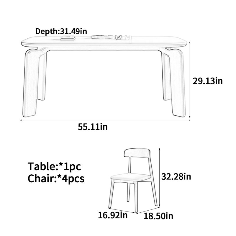 Hollinger, 29.13"H x 55.11"L x 31.49"W