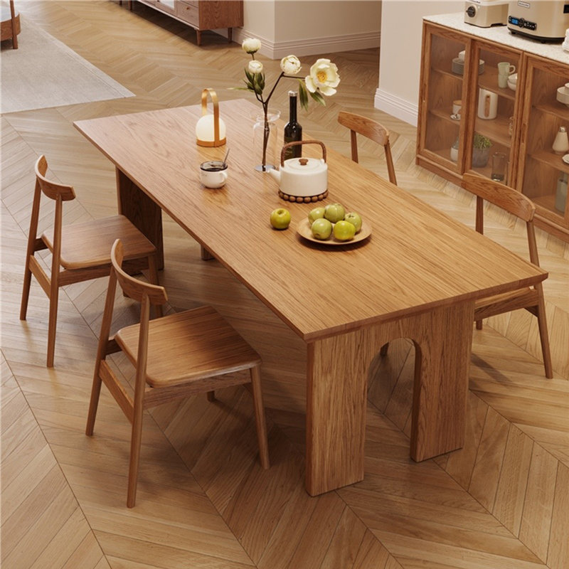 Ensemble de table en bois massif de haute qualité, H 29,52 po x L 78,74 po x l 35,43 po