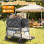 Chariot robuste à double couche avec freins, roues tout-terrain de 7 po x 4 po pour une utilisation polyvalente à l'extérieur-131102414