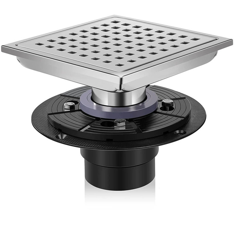 Drain de douche à carreler, Nickel brossé