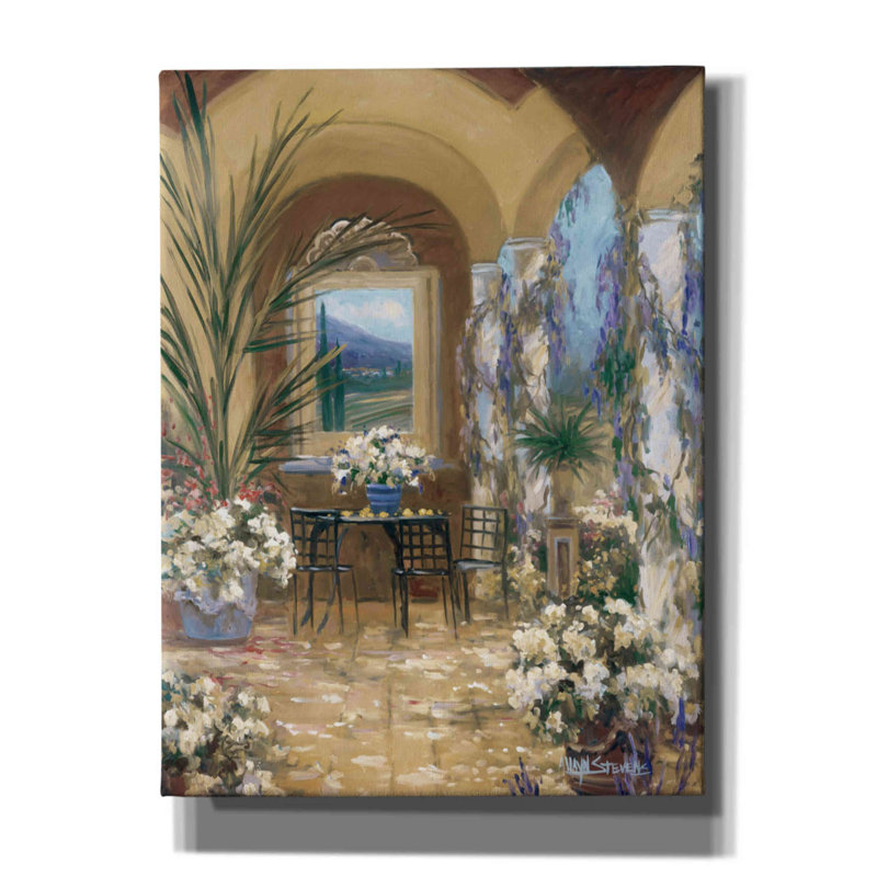 «The Veranda 1» par Allayn Stevens, art mural sur toile, H 16 po x l 12 po x P 0,75 po