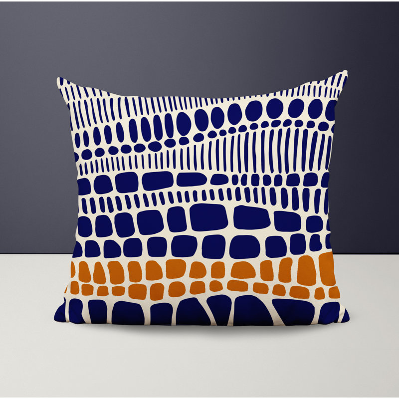 Housse et insert de coussin décoratif en polyester, L 15 po x H 15 po, Orange