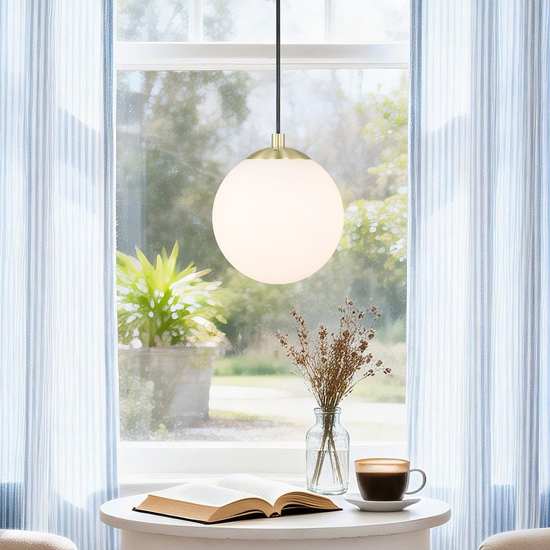 Luminaire suspendu 1 lumière Andren, Laiton satiné